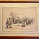 Old lithograph Fountain of the Virgin, Nazareth after David Roberts 20th century