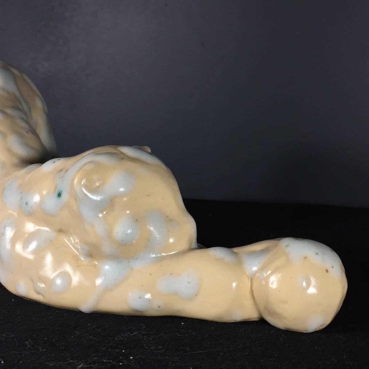 Art Deco Panthere / Cat sculpture in signed ceramic, Domien Ingels style