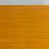 Geometrical dining table in oak, Italy 1980s