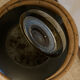 Cendrier sur pied en rotin vintage