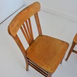 Set of 4 vintage 1950s bistro chairs