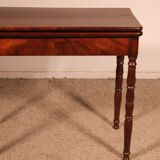 Table à jeux du 19° siècle en acajou