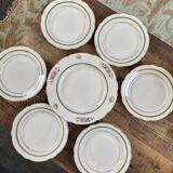 Plate service and dish Sarreguemines old