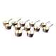 12 mini pans in silver metal