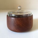 Teak spice pot and glass of the 60 years