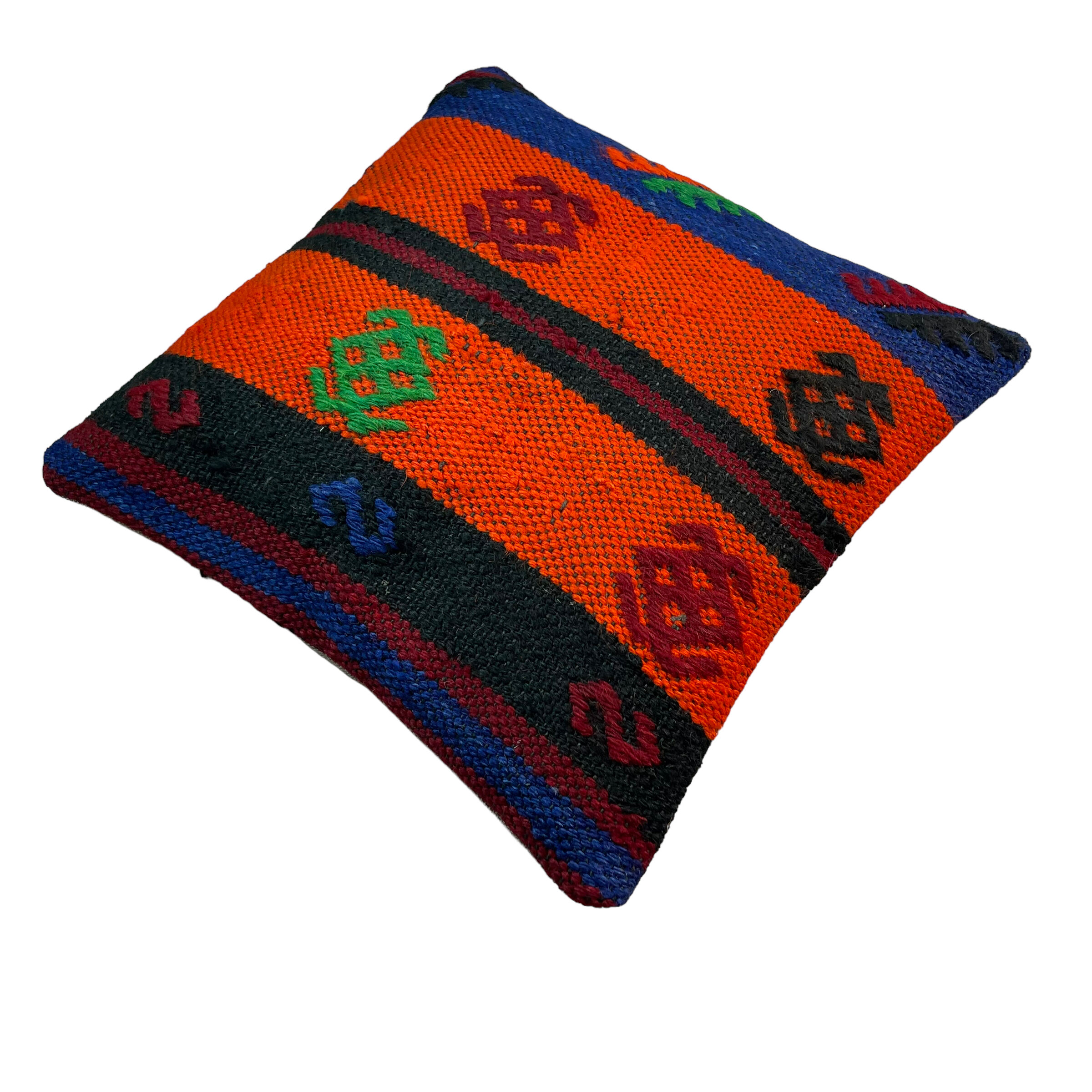 Vintage turkish kilim cushion cover 40 x 40 cm