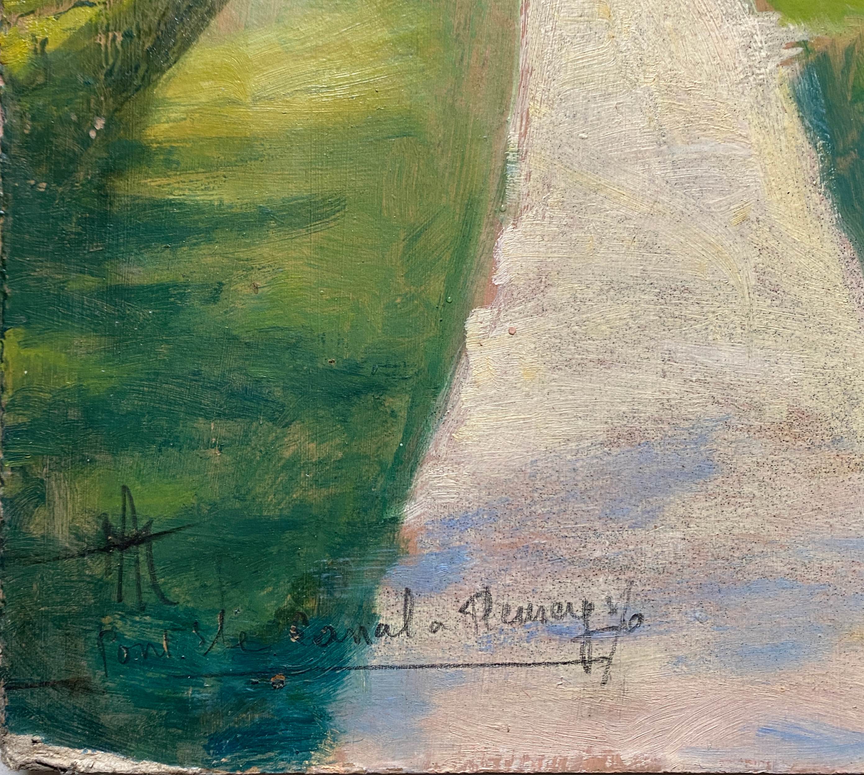 HSP painting "Fleurey sur Ouche" (Côte d'Or) by Auguste Mallard (1895-1965)