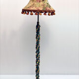 Ceramic floor lamp with little roses, 1950s