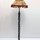 Ceramic floor lamp with little roses, 1950s