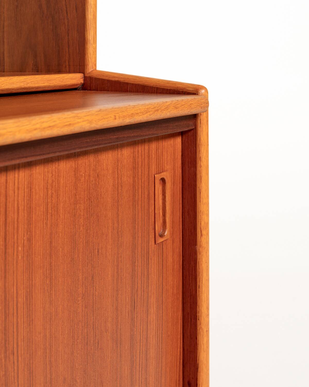 Scandinavian teak bookcase with writing desk, 1960s