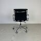 Eames Vitra for Herman Miller black leather Soft Pad Group chair