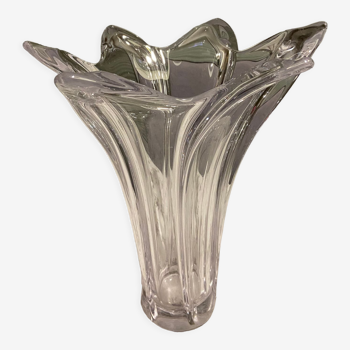 Daum tulip crystal vase