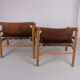 Safari chairs model Sirocco design Van Arne Norell Sweden 1960