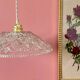 Vintage glass lampshade pendant light - tableware collection -