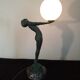 Art Deco lamp Max Le Verrier "Luminous glow " signed