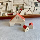 Antique  Hand Painted Wooden Block