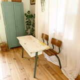 Double school desk from the 1950s