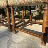 8 dining chairs in solid wood and tapestry