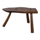 Brutalist oak stool, 1960s