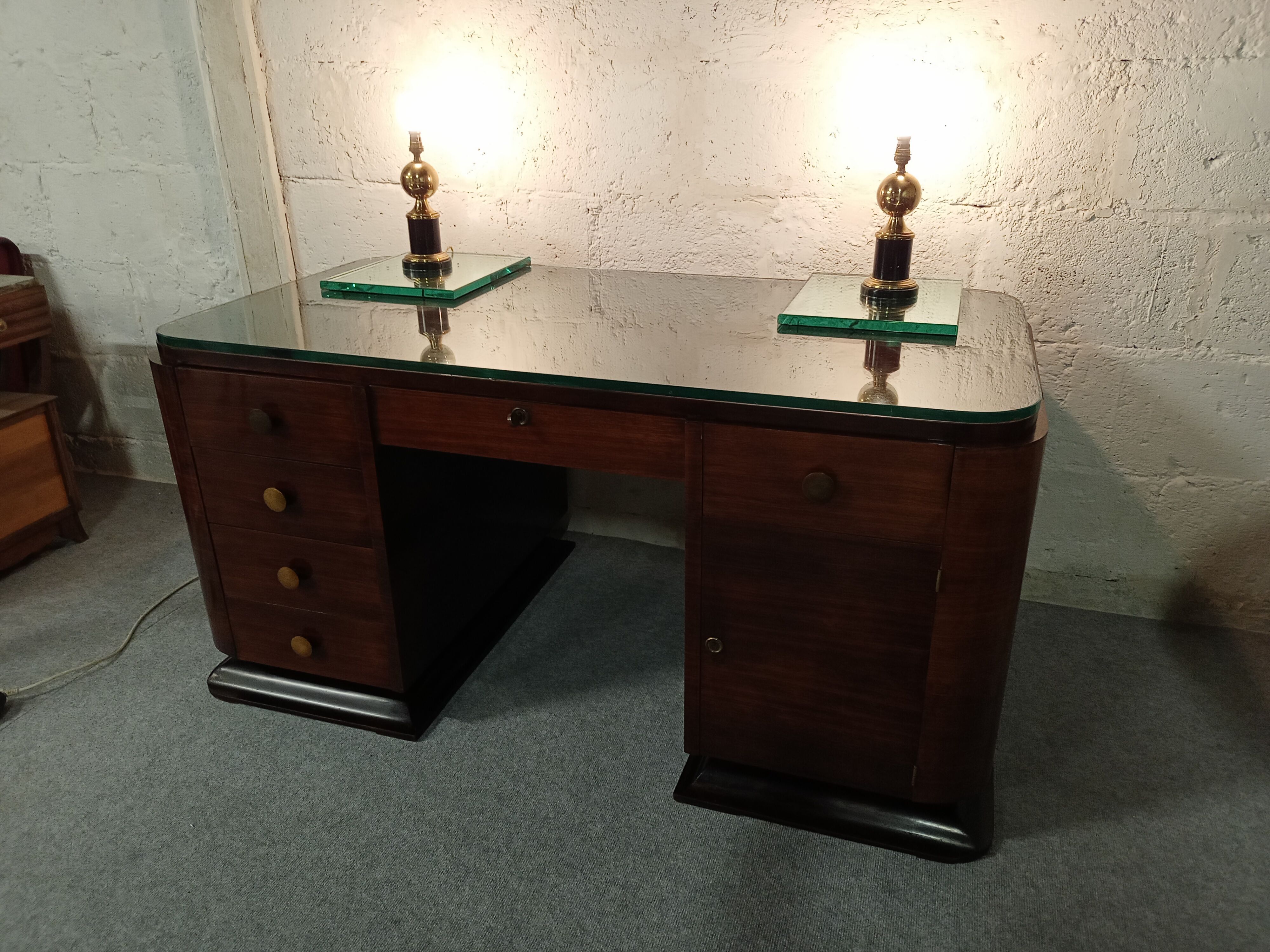 Rosewood art deco desk