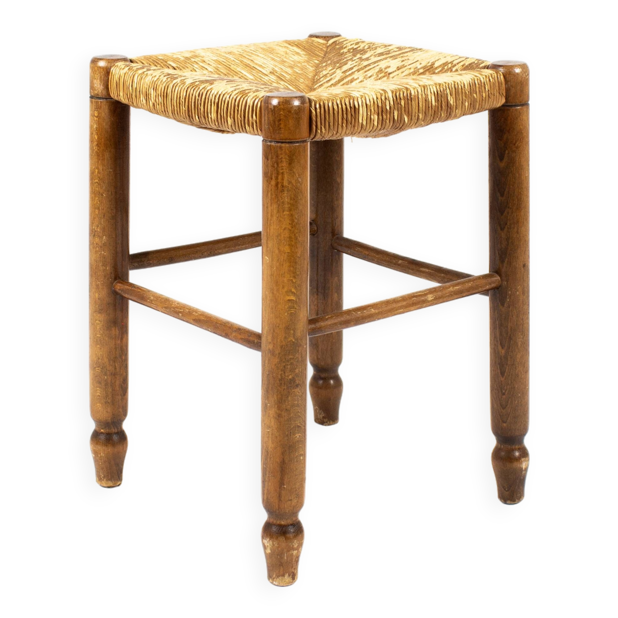 Brutalist straw stool