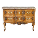 Walnut Sauté Crossbow Commode, Louis XV style – Early 20th century