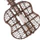 Rattan wall decoration in the shape of a guitar, 50s