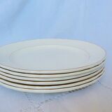 Set of 6 flat plates from the Salins manufacture