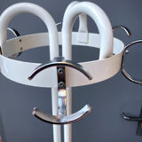 Vintage cylindrical coat rack with chrome hook