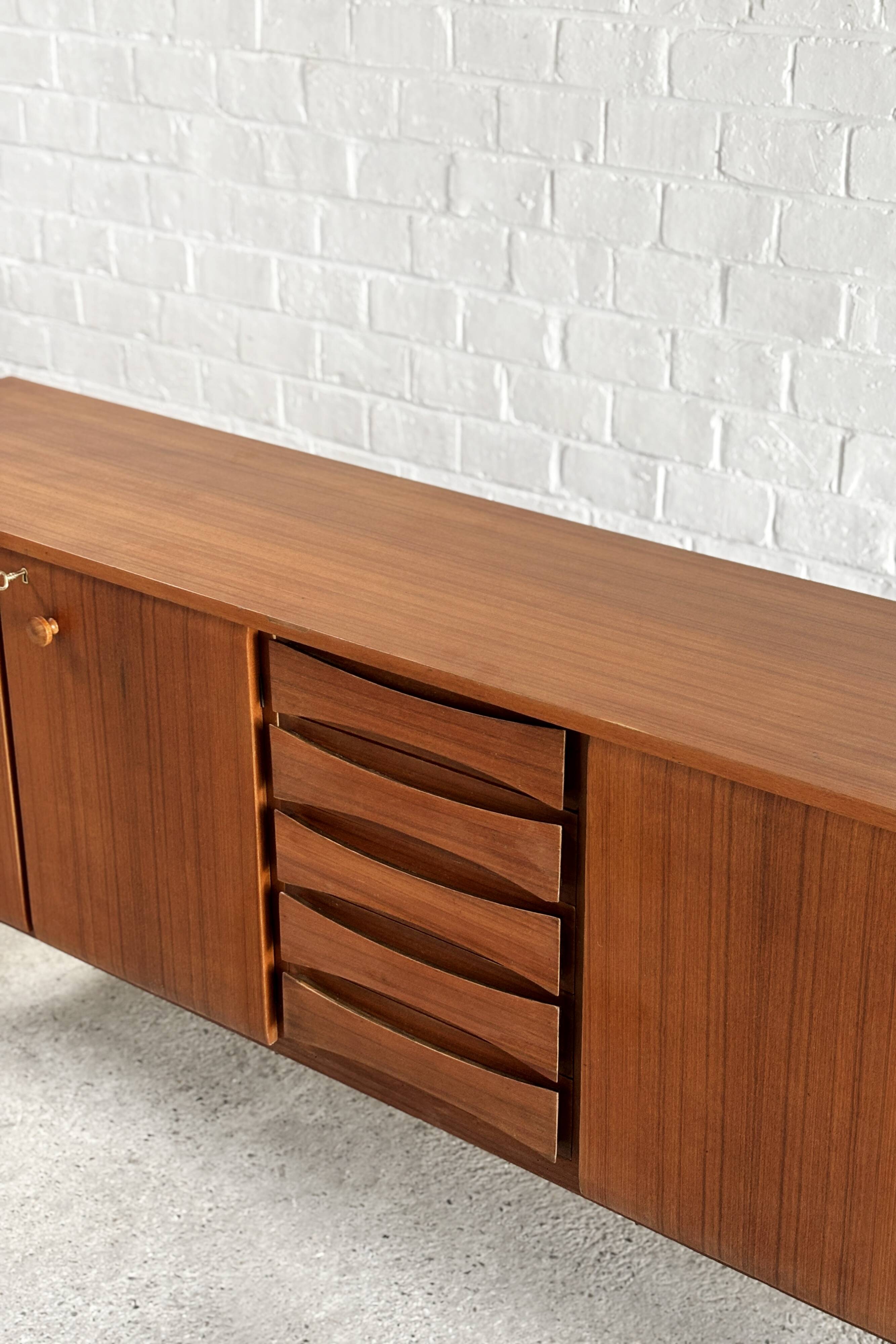 Italian Modernist Teak Sideboard, 1960's