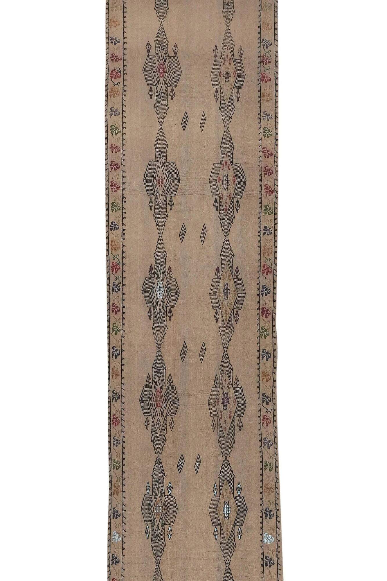 Tapis de couloir turc vintage 78x406 cm
