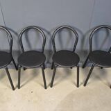 Postmodern Italian dining chairs set of 4 - 1980s