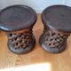Set of 2 African Bamilike Cameroon stools, year 1950