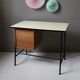 vintage desk tray & drawers formica yellow serin