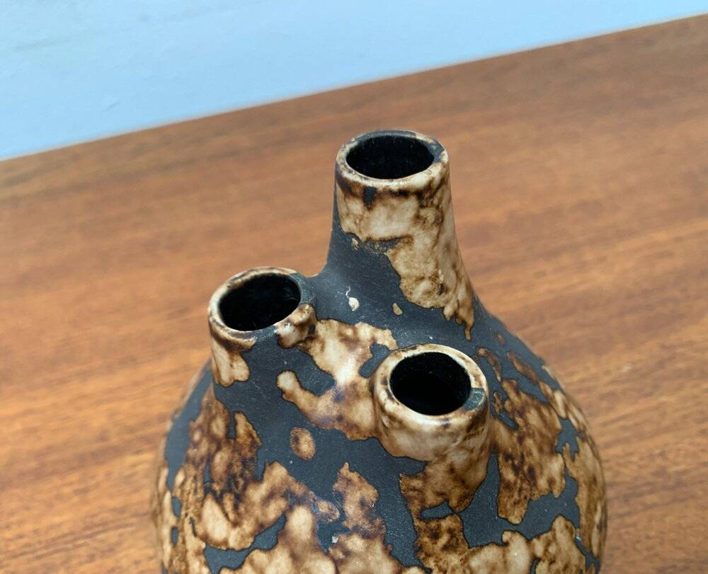 Model 25 Vase in Brutalist Ceramic Mid-Century by Pan Keramik (P-Keramik), West Germany, 1960s