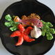 Assiette Vallauris 60's barbotine poisson