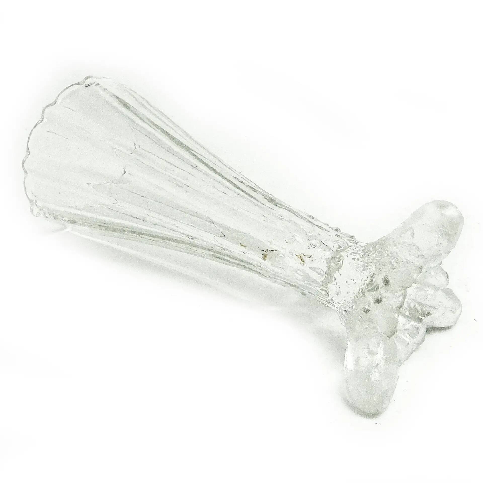Art Deco vase, transparent glass, Poland, 1930s