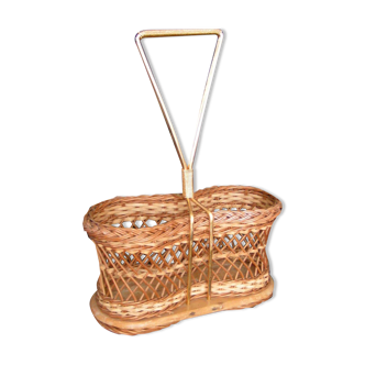 Rattan bottle holder