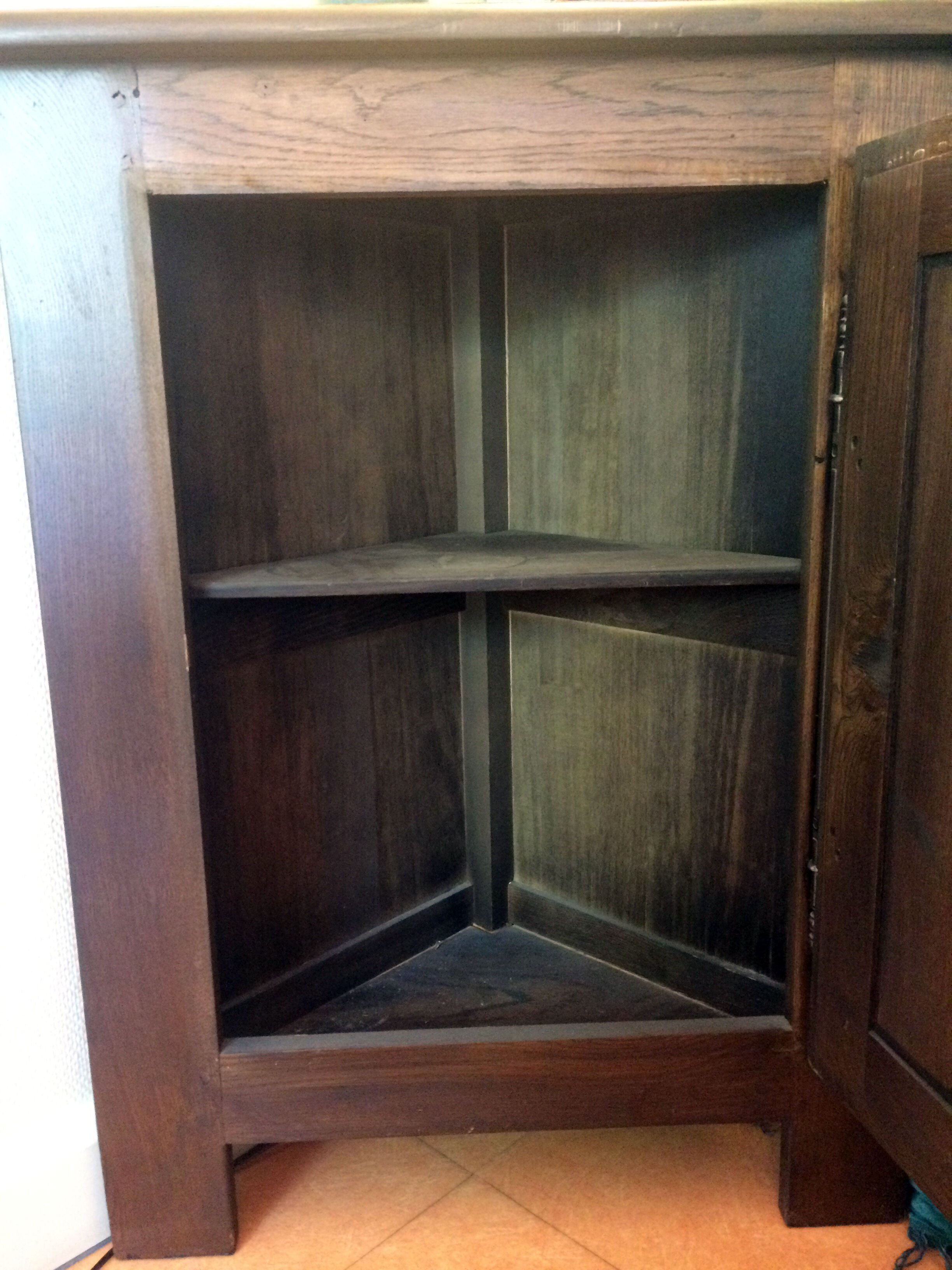 Vintage wooden corner buffet furniture