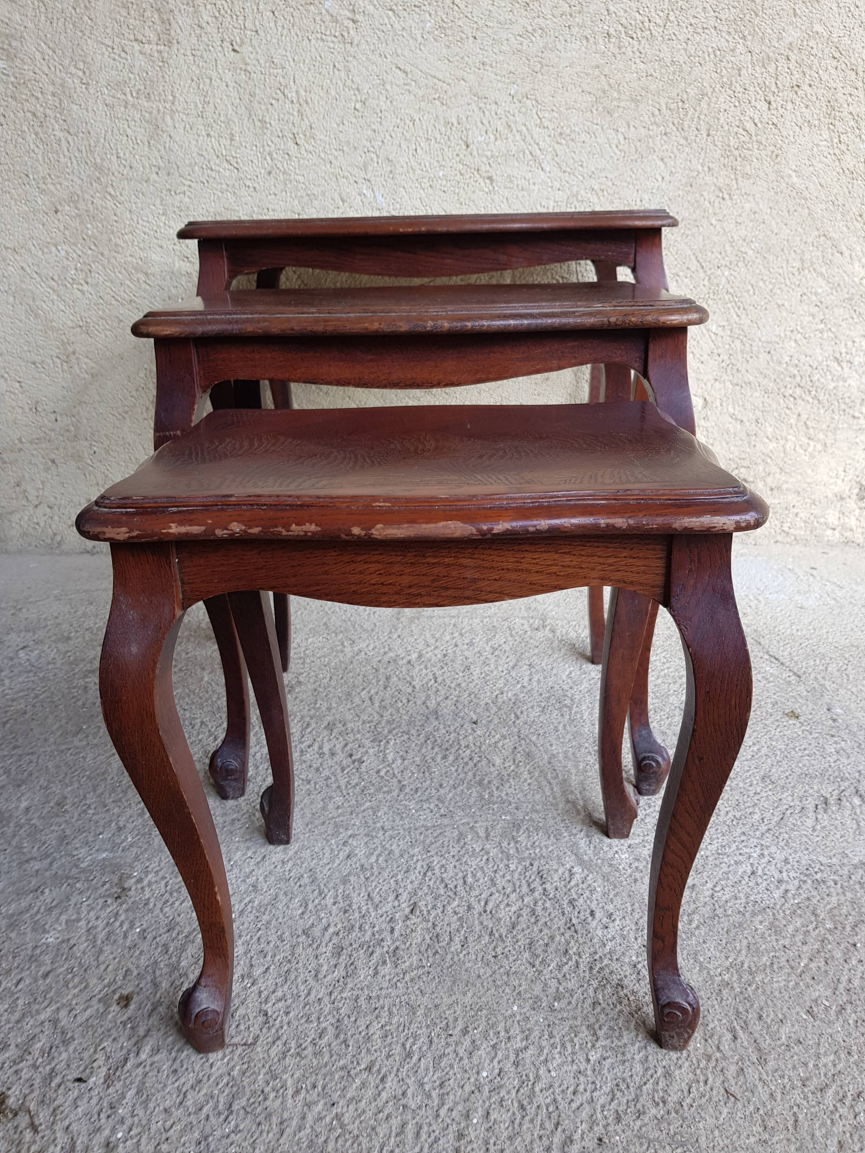 Walnut pull out tables
