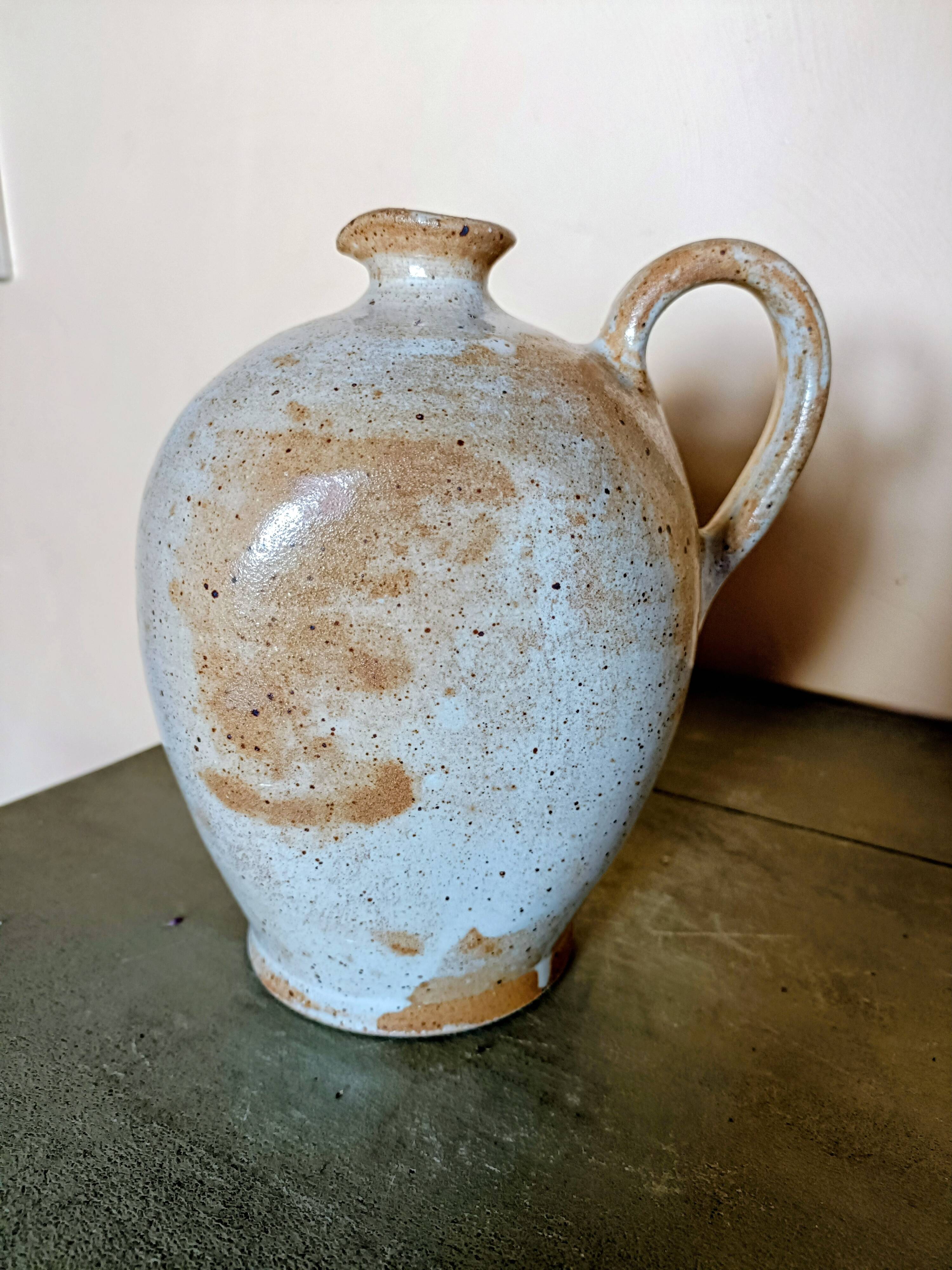Glazed stoneware jug