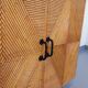 Vintage rattan, wood and metal storage cabinet from the 60s