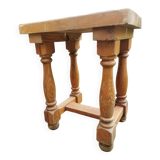 Tabouret ou table basse en bois de pin massif vintage