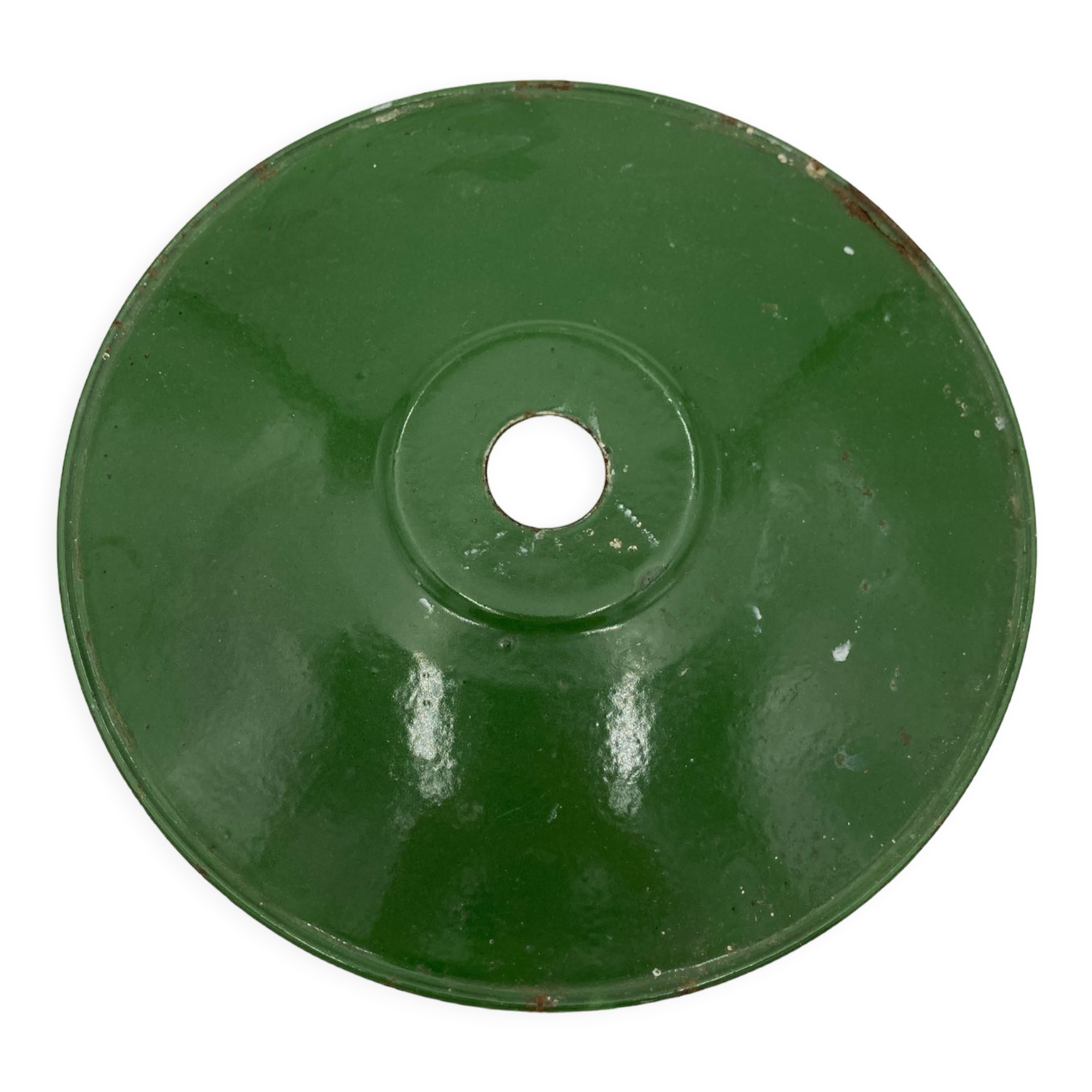 Green enamel cake