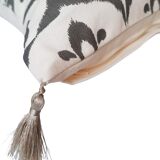 Ottoman cushion cover style ikat white/gray - 50 x 50