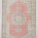 7x10 Vintage Soft Red & Beige Vintage Oushak Area Rug, 207x310 Cm