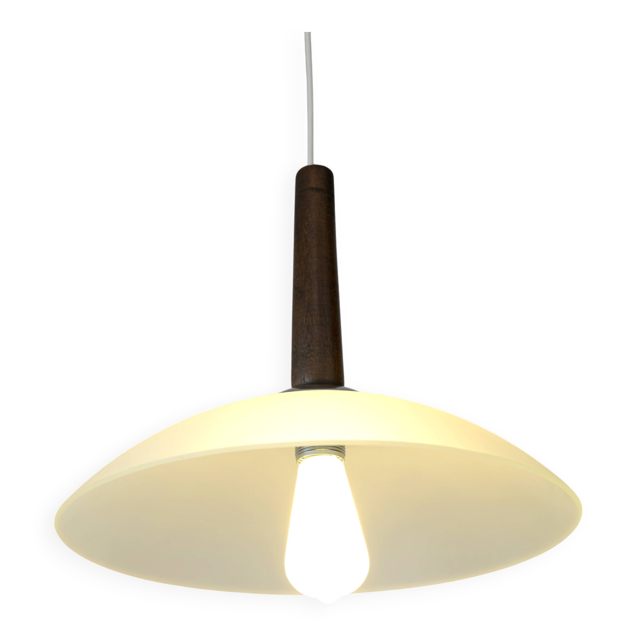 Suspension vintage en verre vert menthe, style moderne du milieu du siècle, années 1970
