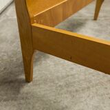 Pair of 1960 Scandinavian twin beds in solid beech