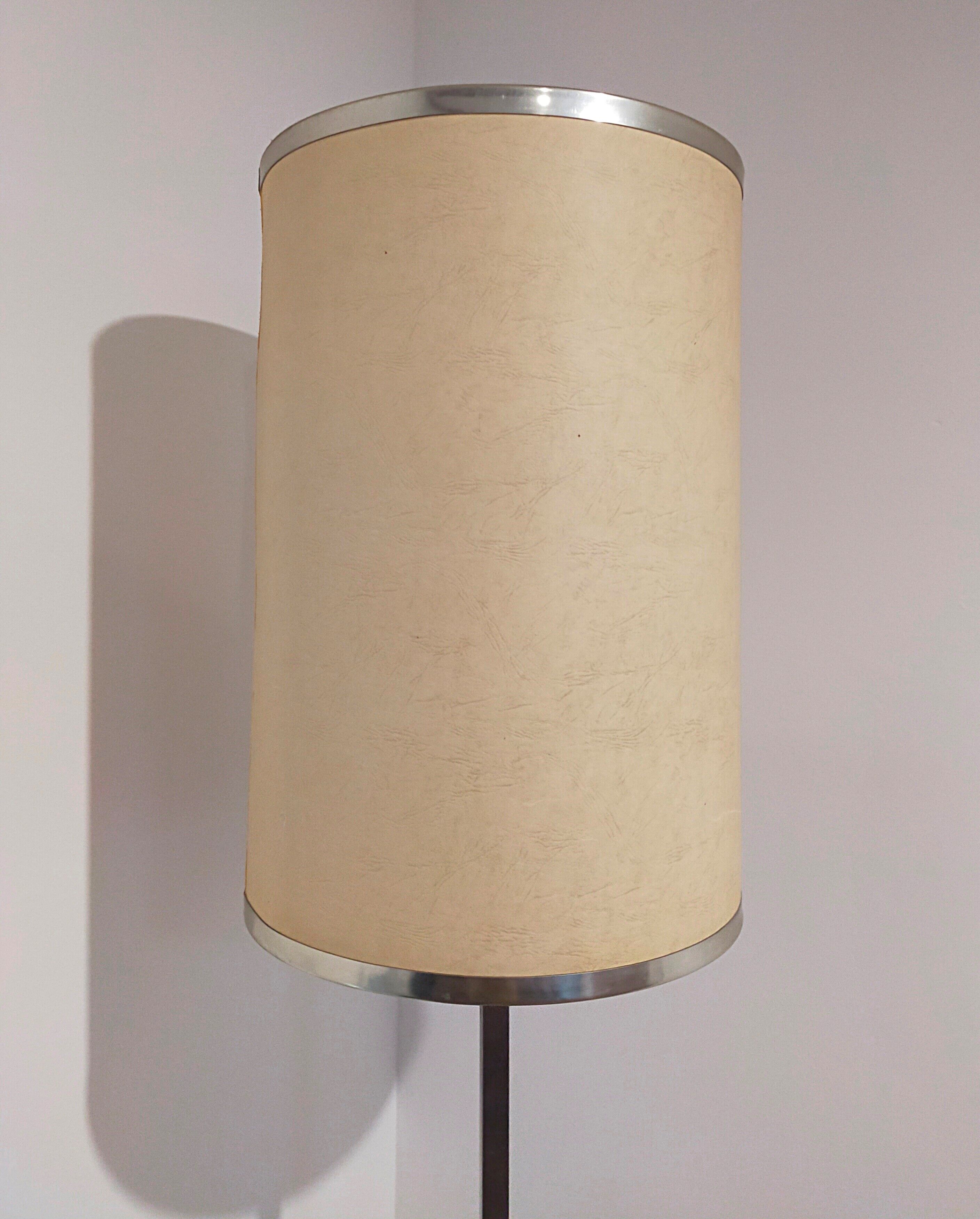 Floor lamp in chrome and brass metal 1970