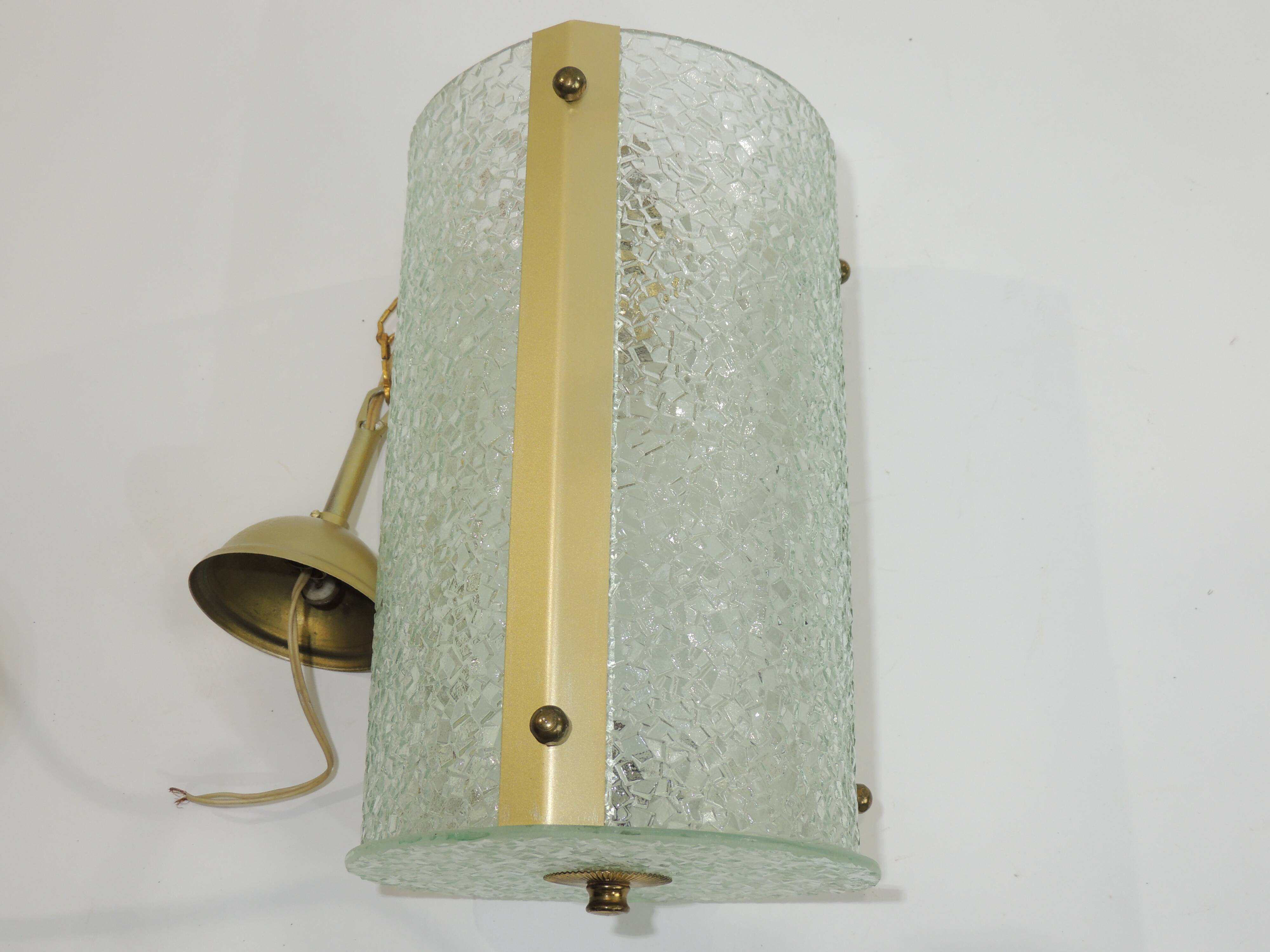 Suspension verre style lanterne vintage